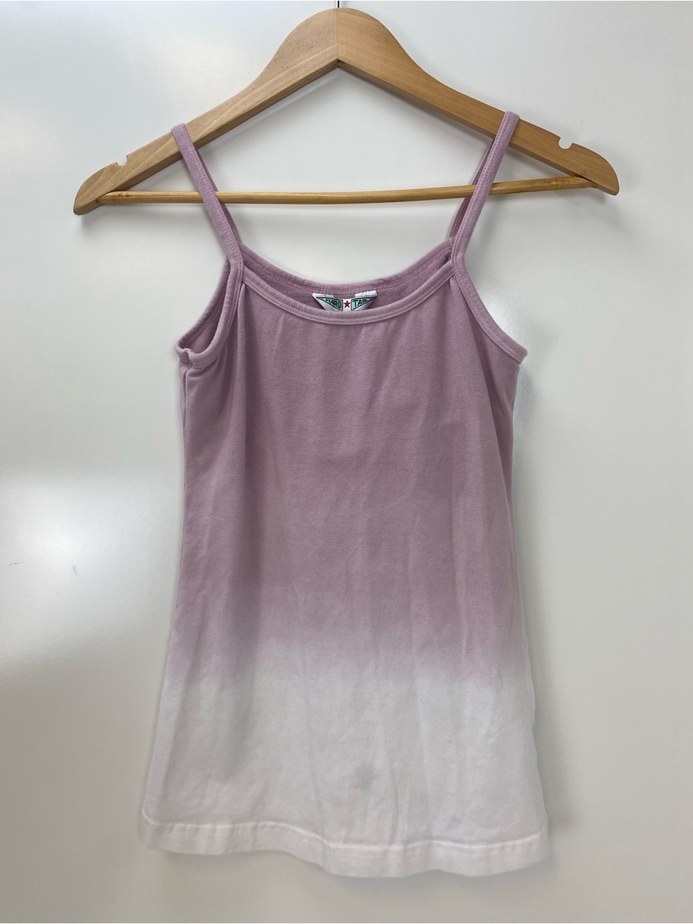 Hard Tail Mauve to White Ombré Spaghetti Strap Tank